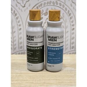 Raw Sugar Men 2-in-1 Shampoo Conditioner 88ml Travel Size Strengthen Invigorate